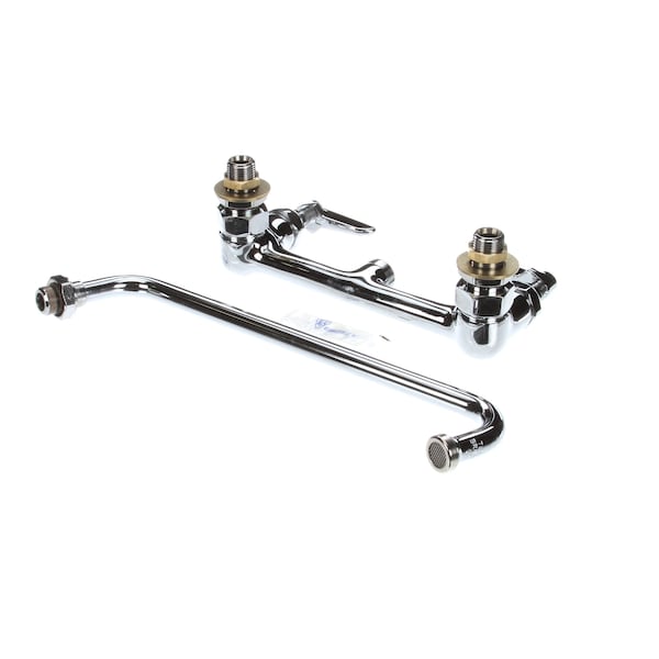 T&S Brass Double Pantry Faucet, Wall Mount, 8 Center, 12 S B-0231-CC - main